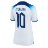 England Raheem Sterling #10 Hemmatröja Dam VM 2022 Korta ärmar